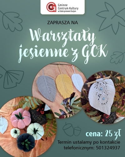 Reklama warsztatów jesiennych